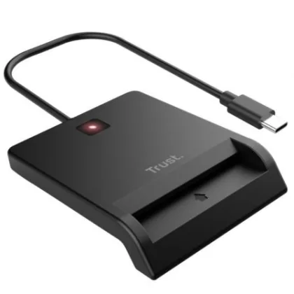 Trust Lector de Tarjetas Inteligentes Primo 26253/ USB Tipo-C Negro