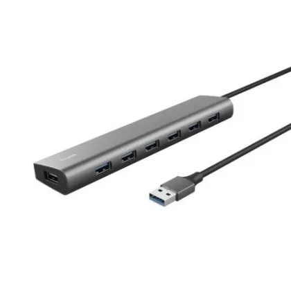 Trust Hub USB 3.2 Gen1 Halyx/ 7xUSB/ 1xUSB-C Gris