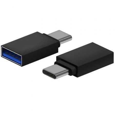 Aisens USB 3.2 A108-0717/ USB Hembra - USB Tipo-C Macho Negro