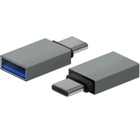 Aisens USB 3.2 A108-0718/ USB Hembra - USB Tipo-C Macho Gris