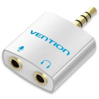 Vention Audio BDBW0/ Jack 3.5 Macho - 2x Jack 3.5 Hembra Blanco