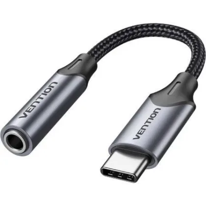 Vention Audio Bgmha/ Jack 3.5 Hembra - USB Tipo-C Macho/ 10cm Gris