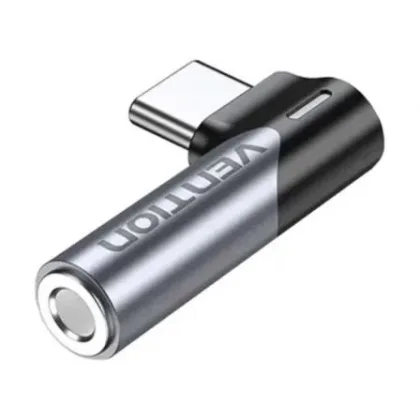 Vention Audio BGWH0/ Jack 3.5 Hembra - USB Tipo-C Macho Gris