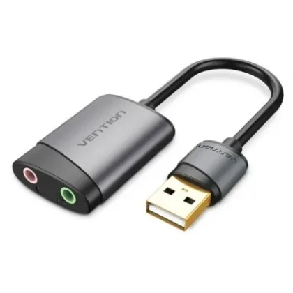 Vention Tarjeta de Sonido Cdkhb/ USB Macho - 2xJack 3.5 Hembra