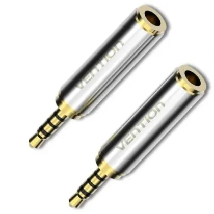 Vention Jack VAB-S02/ Jack 2.5 Macho - Jack 3.5 Hembra Plata