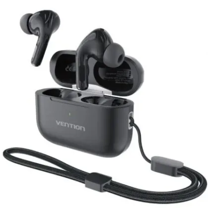 Vention Echo Lite E11 Plus con estuche de carga/ Autonomía 6h/ Negros – Bluetooth
