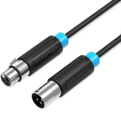 Vention Estéreo Bbfbh/ Xlr Macho - Xlr Hembra/ 2m Negro