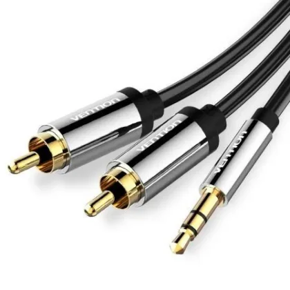 Vention Estéreo Bcfbf/ Jack 3.5 Macho - 2x Rca Macho/ 1m Negro