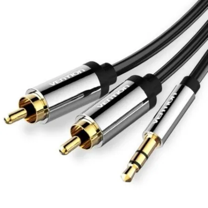 Vention Estéreo Bcfbi/ Jack 3.5 Macho - 2x Rca Macho/ 3m Negro
