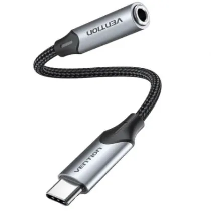 Vention Conversor Bgmhf/ Jack 3.5 Hembra - USB Tipo-C Macho/ 1m Gris