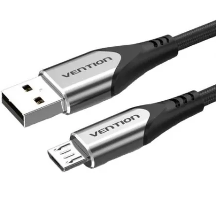 Vention USB 2.0 Coahg/ USB Macho - MicroUSB Macho/ 480Mbps/ 1.5m Gris