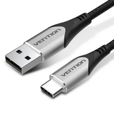 Vention USB 2.0 Tipo-C Codhd/ USB Tipo-C Macho - USB Macho/ 480Mbps/ 50cm Gris