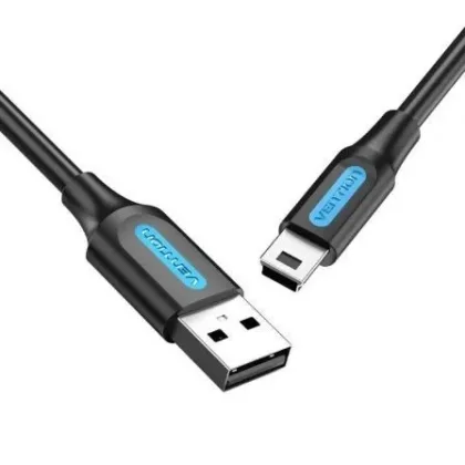 Vention USB 2.0 Combg/ USB Macho - MiniUSB Macho/ Hasta 10W/ 480Mbps/ 1.5m Negro