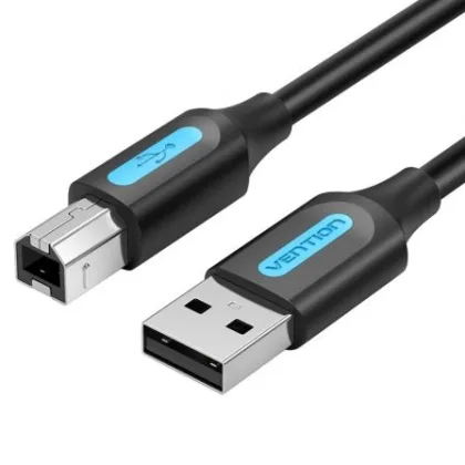 Vention Cable USB 2.0 Coqbi/ USB Tipo-B Macho - USB Macho/ 480Mbps/ 3m Negro