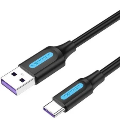 Vention USB 2.0 Tipo-C Corbd/ USB Macho - USB Tipo-C Macho/ 480Mbps/ 50cm Negro