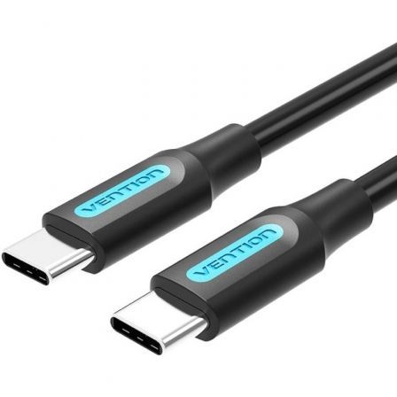Vention USB 2.0 Tipo-C Cosbd/ USB Tipo-C Macho - USB Tipo-C Macho/ Hasta 60W/ 480Mbps/ 50cm Negro