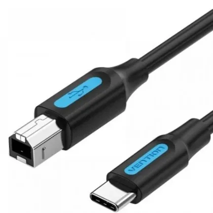 Vention Cable USB 2.0 Cqubf/ USB Tipo-B Macho - USB Tipo-C Macho/ 480Mbps/ 1m Negro