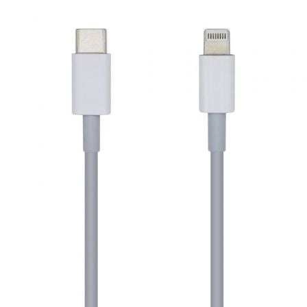Cable USB 2.0 Tipo-C Lightning Aisens A102-0441/ Lightning Macho - USB Tipo-C Macho/ 480Mbps/ 20cm/ Blanco