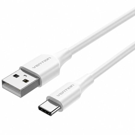 Cable USB 2.0 Tipo-C Vention CTHWH/ USB Tipo-C Macho - USB Macho/ 480Mbps/ 2m/ Blanco