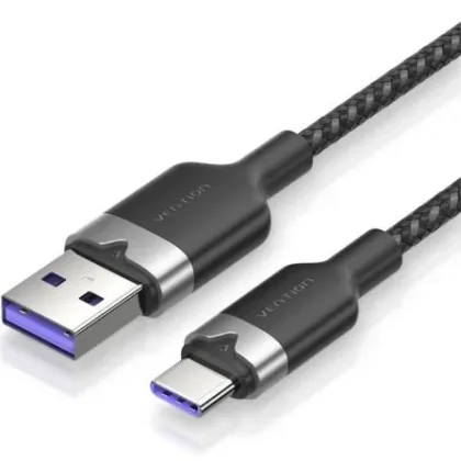 Vention USB 2.0 Tipo-C Ctobf/ USB Tipo-C Macho - USB Macho/ Hasta 100W/ 480Mbps/ 1m Negro