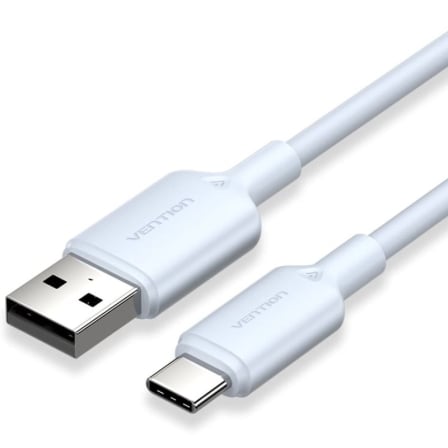 Cable USB 2.0 Tipo-C Vention CTQLF/ USB Tipo-C Macho - USB Macho/ Hasta 60W/ 480Mbps/ 1m/ Azul