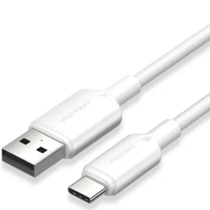 Vention USB 2.0 Tipo-C Ctqwf/ USB Tipo-C Macho - USB Macho/ Hasta 60W/ 480Mbps/ 1m Blanco