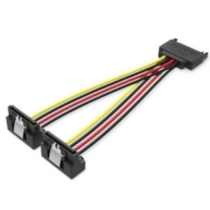 Vention Alimentación Kdbbb/ SATA Macho - 2x SATA Hembra/ 15cm Negro