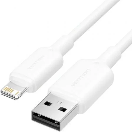 Vention USB 2.0 Lightning Lamwf/ USB Macho - Lightning Macho/ 480Mbps/ 1m Blanco