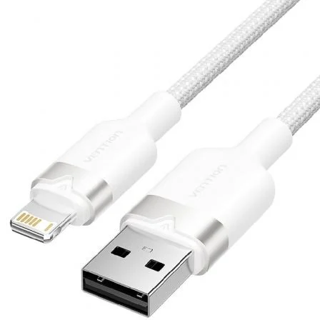 Vention USB Lightning Lanwh/ USB Macho - Lightning Macho/ 480Mbps/ 2m Blanco