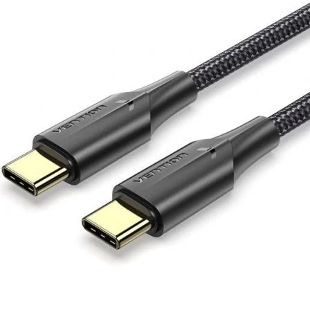 Vention USB 2.0 Tipo-C 3A Taubd/ USB Tipo-C Macho - USB Tipo-C Macho/ Hasta 60W/ 480Mbps/… Negro