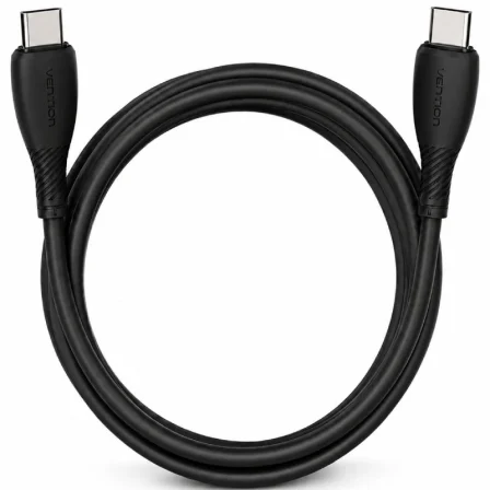 Vention USB 2.0 Tipo-C Trvbh/ USB Tipo-C Macho - USB Tipo-C Macho/ Hasta 60W/ 480Mbps/ 2m Negro