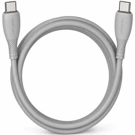 Vention USB 2.0 Tipo-C Trvhf/ USB Tipo-C Macho - USB Tipo-C Macho/ Hasta 60W/ 480Mbps/ 1m Gris