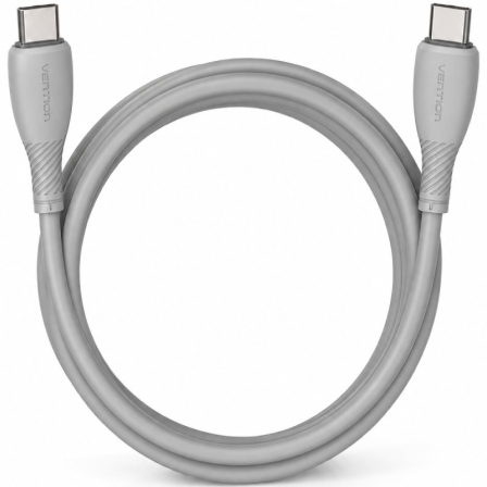 Vention USB 2.0 Tipo-C Trvhh/ USB Tipo-C Macho - USB Tipo-C Macho/ Hasta 60W/ 480Mbps/ 2m Gris