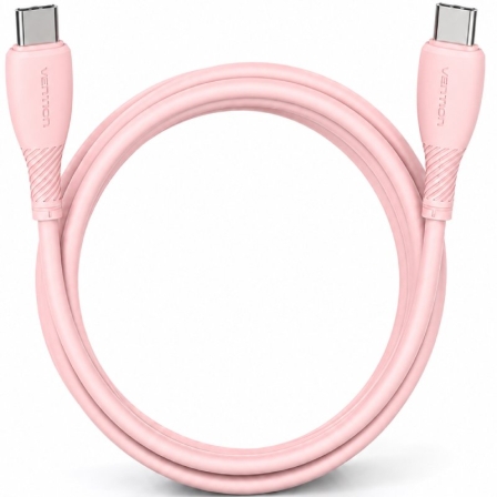 Vention USB 2.0 Tipo-C Trvph/ USB Tipo-C Macho - USB Tipo-C Macho/ Hasta 60W/ 480Mbps/ 2m Rosa