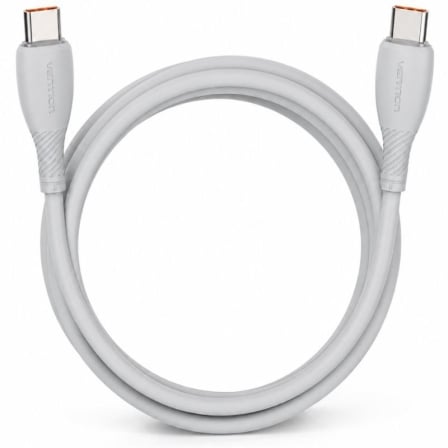 Cable USB 2.0 Tipo-C Vention TRWHH/ USB Tipo-C Macho - USB Tipo-C Macho/ Hasta 100W/ 480Mbps/ 2m/ Gris
