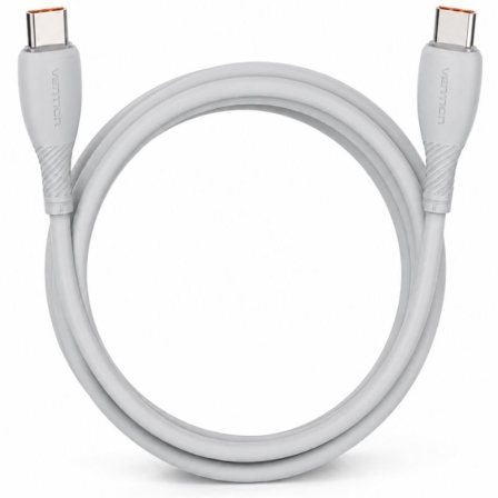 Vention USB 2.0 Tipo-C Trwhh/ USB Tipo-C Macho - USB Tipo-C Macho/ Hasta 100W/ 480Mbps/ 2m Gris