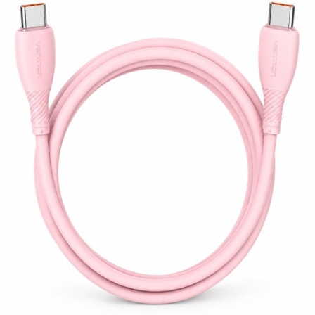 Vention USB 2.0 Tipo-C Trwph/ USB Tipo-C Macho - USB Tipo-C Macho/ Hasta 100W/ 480Mbps/ 2m Rosa