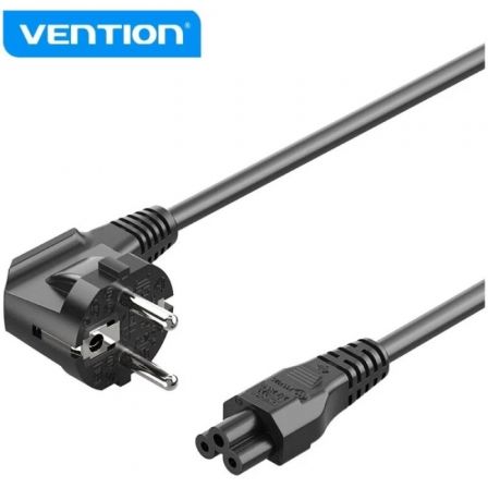 Vention de Alimentación Zckbac/ Iec C5 Hembra - CEE7 Macho/ 1.8m Negro