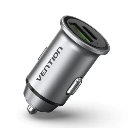 Vention de Coche FFBH0/ 1xUSB-Tipo C/ 1xUSB/ 20W