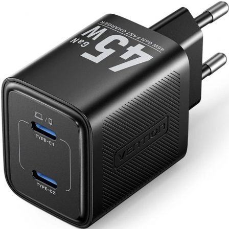 Vention de Pared GaN FEFB0-EU/ 2xUSB Tipo-C/ 45W