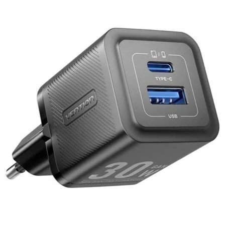 Vention de Pared GaN FEQB0-EU/ 1xUSB Tipo-C/ 1xUSB/ 30W