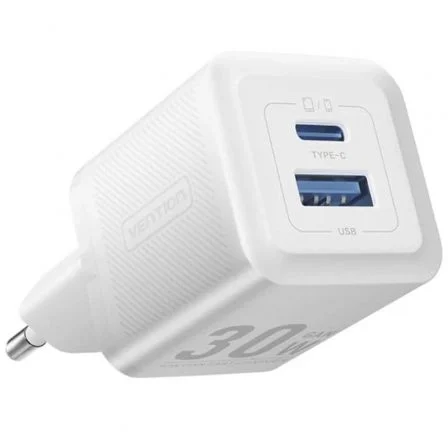 Vention de Pared GaN FEQW0-EU/ 1xUSB Tipo-C/ 1xUSB/ 30W