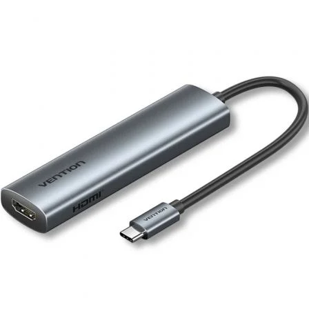 Vention Docking USB Tipo-C Tglhb/ 1xUSB Tipo-C/ 2xUSB/ 1xHDMI 4K/ 1xUSB Tipo-C Pd Gris