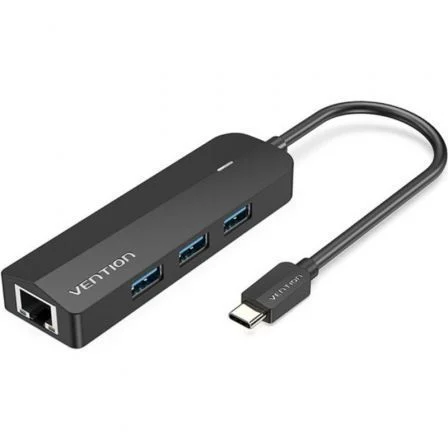 Vention Hub USB Tipo-C Tgpbb/ 3xUSB/ 1xRJ45/ 1xMicro B Pd