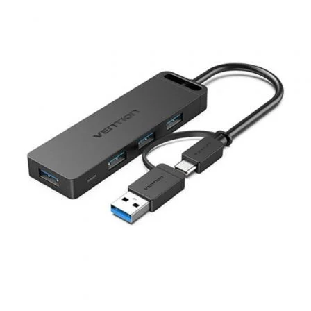 Vention Hub USB 3.0 y Tipo-C Chtbb/ 4xUSB/ USB Tipo-C Pd