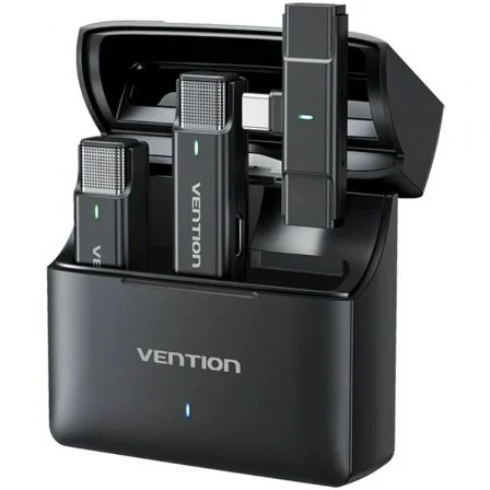Vention Micrófono Inalámbrico con Clip NCAB0/ USB Tipo-C/ Incluye Receptor/ 2 unidades
