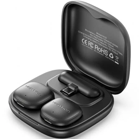 Vention Micrófono Inalámbrico con Clip Lavalier NCDB0/ USB Tipo-C/ Lightning/ Incluye…