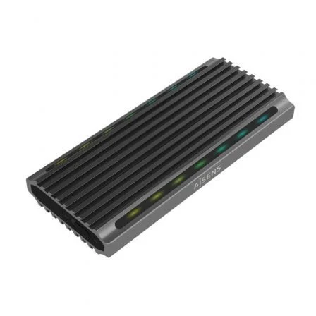 Aisens Caja Externa para Disco M.2 SATA/NVME ASM2-RGB011GR/ USB 3.2 Gen2/ Sin Tornillos