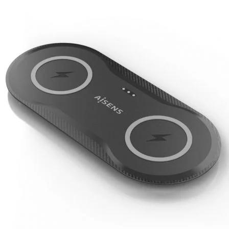 Aisens Base de carga Inalámbrica ASCH-15W2WC060-BK/ 15W Negro