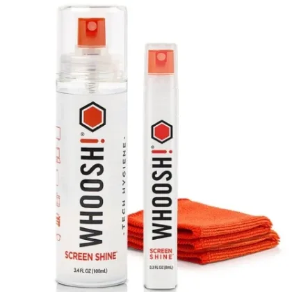Kit Limpiador de Pantallas Whoosh Kit Duo WSH004/ Spray 100ml + Spray 8ml + 2 Paños…